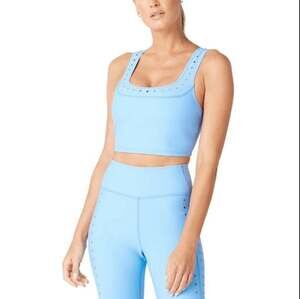 New Gigi C Benny Square Neck Cutout Tank Top S Sky Blue